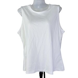 Adrienne Vittadini White Sleeveless Women's Top XL
